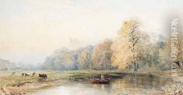Arundel Castle Oil Painting - Cornelius Pearson