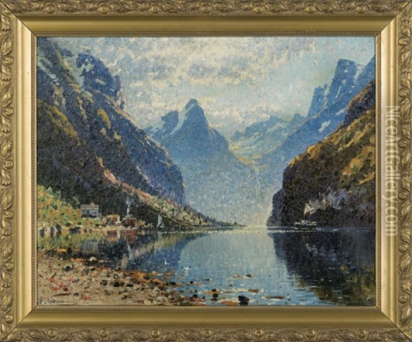 Fiord Oil Painting - Adelsteen Normann