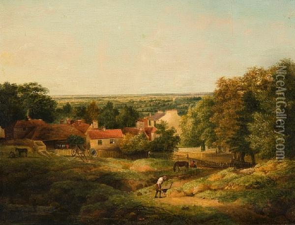North End - Hampstead Oil Painting - Frederick Waters Watts