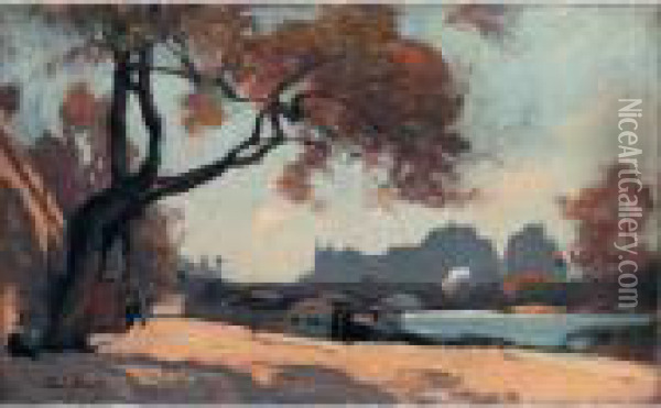 Le Pont Neuf A Paris Oil Painting - Paul Lecomte