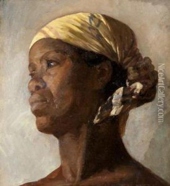Portrait D'une Mauresque. Oil Painting - Jose Silbert