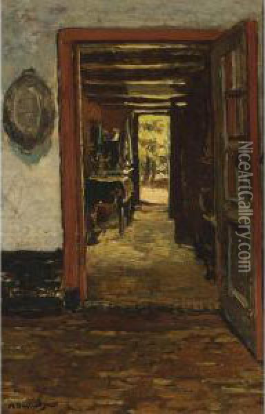 A Cottage Interior Oil Painting - Nicolaas Bastert