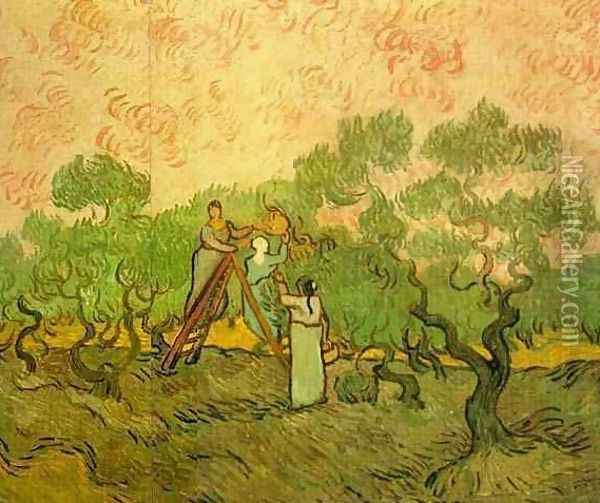 Olive Picking II Oil Painting - Vincent Van Gogh