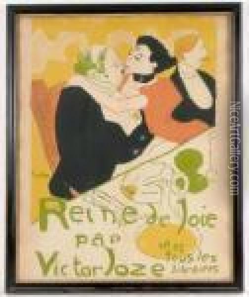 Reine De Joie Par Victor Joze, 
Chez Yous Les Libraries Oil Painting - Henri De Toulouse-Lautrec
