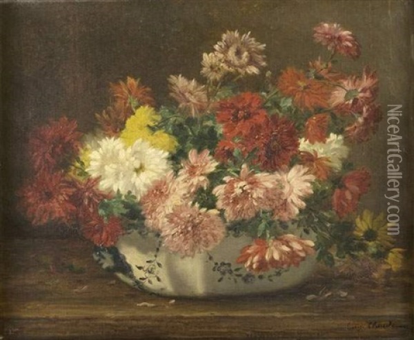Coupe De Fleurs Oil Painting - Eugene Claude