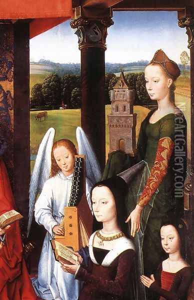 The Donne Triptych [detail: 4, central panel] Oil Painting - Hans Memling