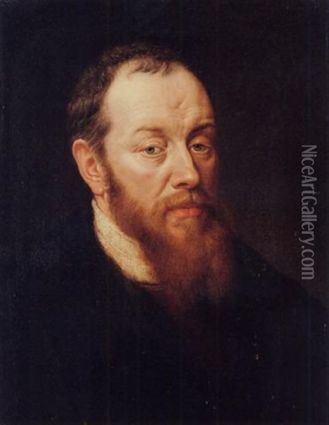 Portrait Of A Bearded Man Oil Painting - Adriaen Thomasz Key