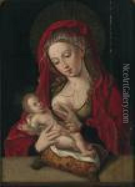 Virgen Con El Nino Oil Painting - Pieter Coecke Van Aelst