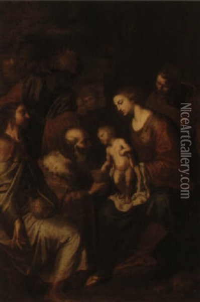 The Adoration Of The Magi Oil Painting - Pietro (Monrealese) Novelli