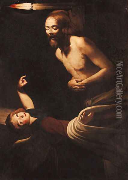 Christ tended by an angel Oil Painting - Trophime Bigot