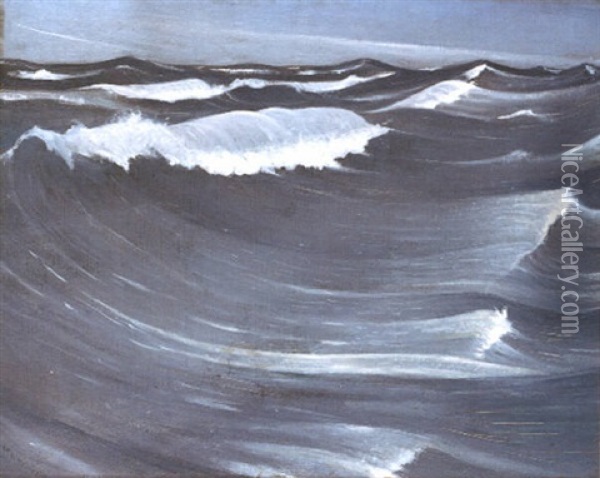 Waves Oil Painting - Christopher Richard Wynne Nevinson