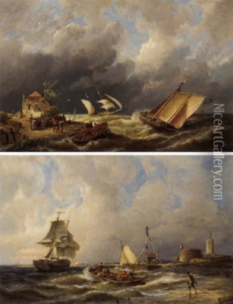 Handingen, Holland Oil Painting - Pieter Cornelis Dommershuijzen