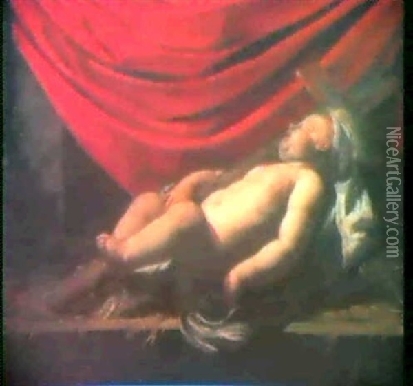 Schafender Jesusknabe Oil Painting - Philippe de Champaigne
