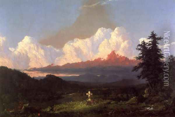 To The Memory Of Cole Oil Painting - Frederic Edwin Church