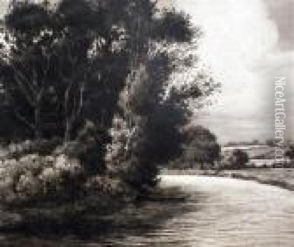 The Bend In The River Oil Painting - Herbert Thomas Dicksee