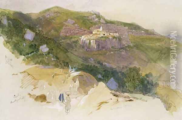 Staiti Sicily Oil Painting - Edward Lear