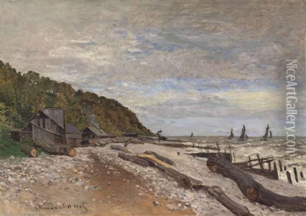 Le Chantier De Petits Navires, Pres De Honfleur Oil Painting - Claude Monet
