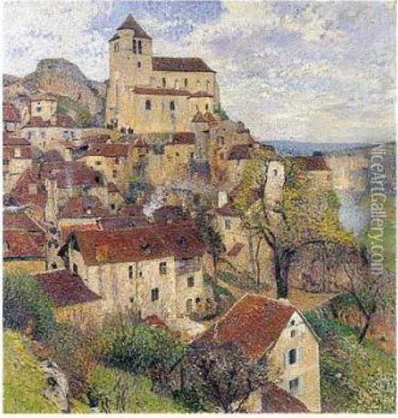 Saint-cirq-lapopie Oil Painting - Henri Martin