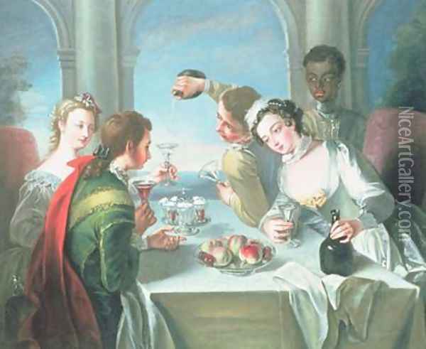 The Five Senses The Sense of Taste Oil Painting - Philipe Mercier