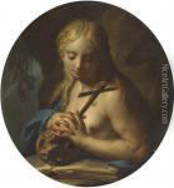 The Penitent Magdalene Oil Painting - Francesco Trevisani