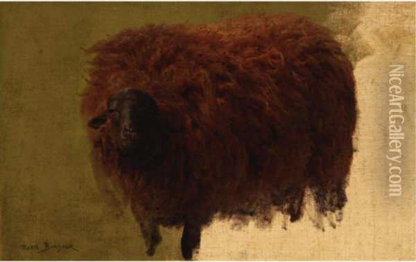 Large Wooly Sheep (wether) Oil Painting - Rosa Bonheur
