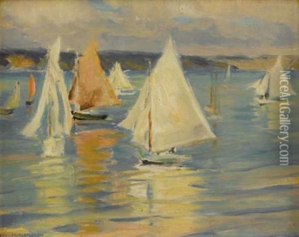 Day For Sailing Oil Painting - Mary Fairchild MacMonnies Low