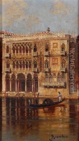 A Golden Palace In Venice Oil Painting - Antonietta Brandeis