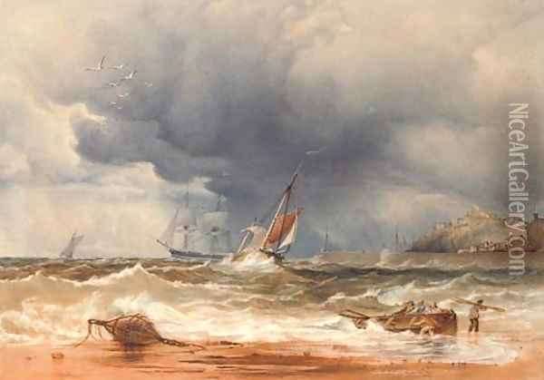 A sea piece Oil Painting - Anthony Vandyke Copley Fielding