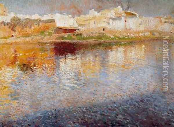 Reflections Majorca 1904 Oil Painting - Joaquin Mir Trinxet