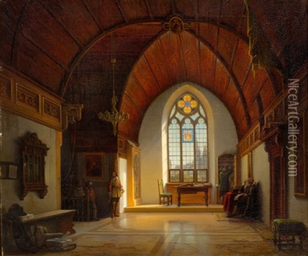 Court Scene Oil Painting - Gustav Seeberger