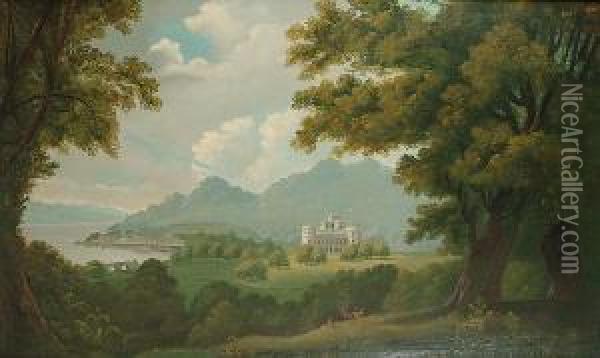 A View Of Inverary Castle Oil Painting - George Cuitt