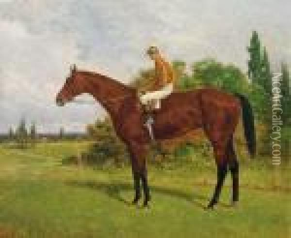Sir John Johnson With Jockey Up Oil Painting - Henry Stull