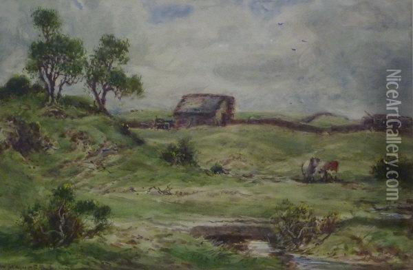 Westmoreland Farmhouse Oil Painting - William Manners