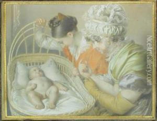 The Artist's Family Oil Painting - Carl Josef Alois Agricola