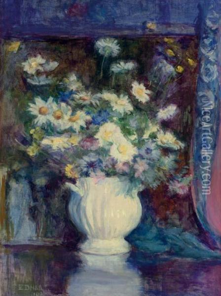 Vase Of Flowers Oil Painting - Ellen Day Hale