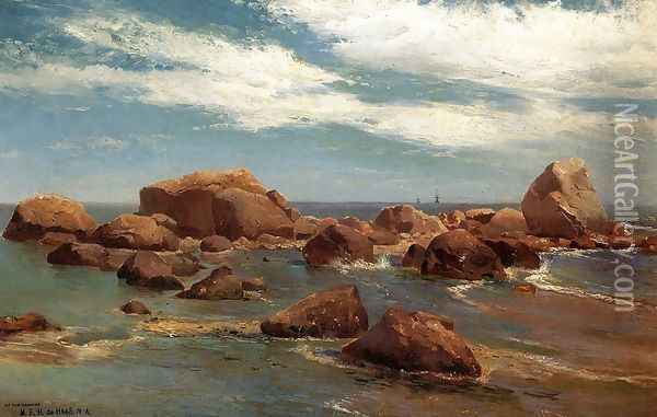 Coastal Scene - Rocky Coast Oil Painting - Mauritz F. H. de Haas