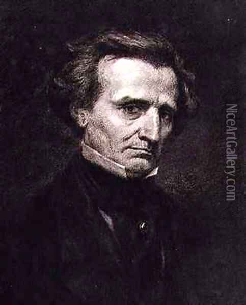 Portrait of Hector Berlioz 1803-69 Oil Painting - Gustave Courbet