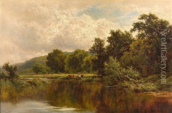 The Thames At Windsor Oil Painting - Henry H. Parker