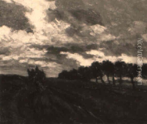 Mecklenburger Landschaft Oil Painting - Gottfried Albert Maria Bachem