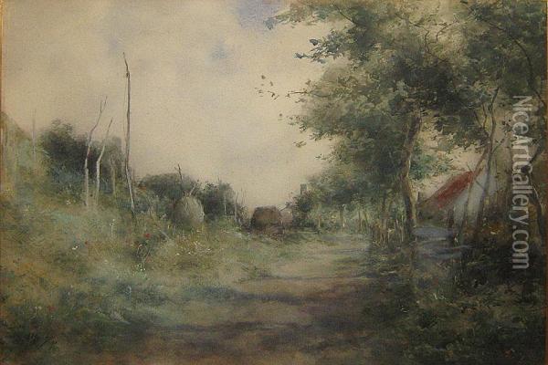 Landschap. Oil Painting - Armand Heins