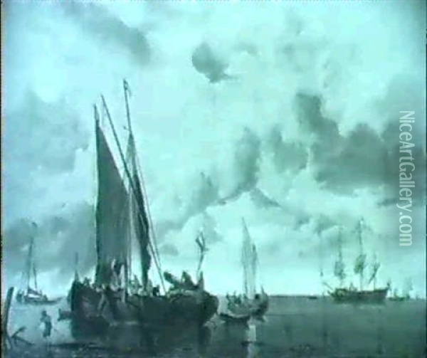 Marine Oil Painting - Aernout (Johann Arnold) Smit