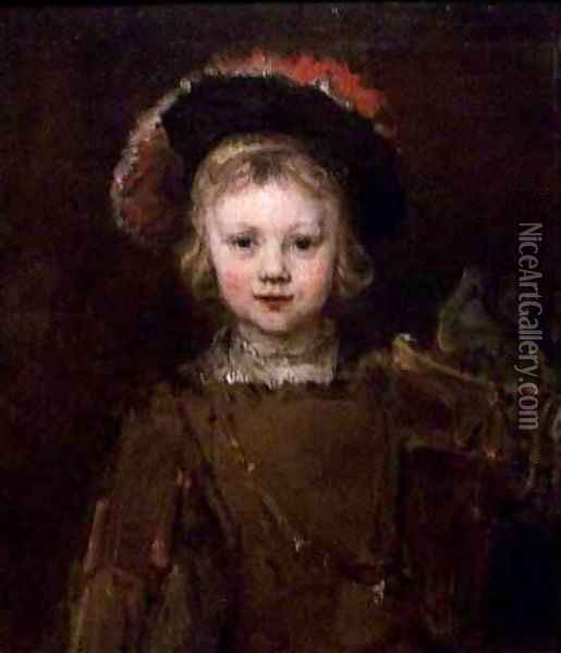 Portrait of a Boy Presumed to be the Artists Son Titus Oil Painting - Rembrandt Van Rijn