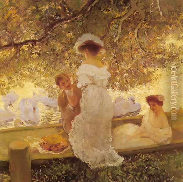 The Boating Party Oil Painting - Gaston de Latouche