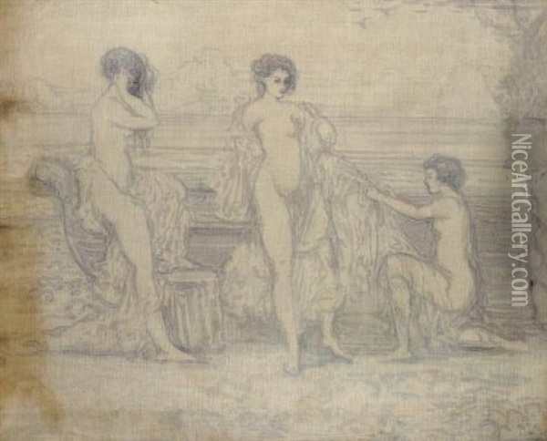 The Three Graces Oil Painting - Charles Conder