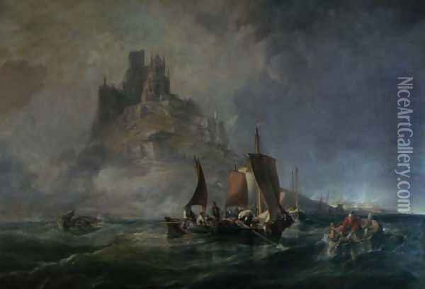 St.Michael's Mount Oil Painting - George Chambers