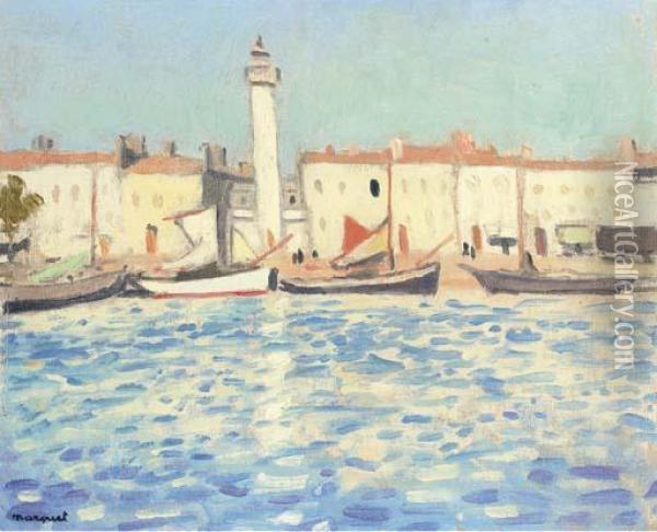 Port De Cassis Oil Painting - Albert Marquet