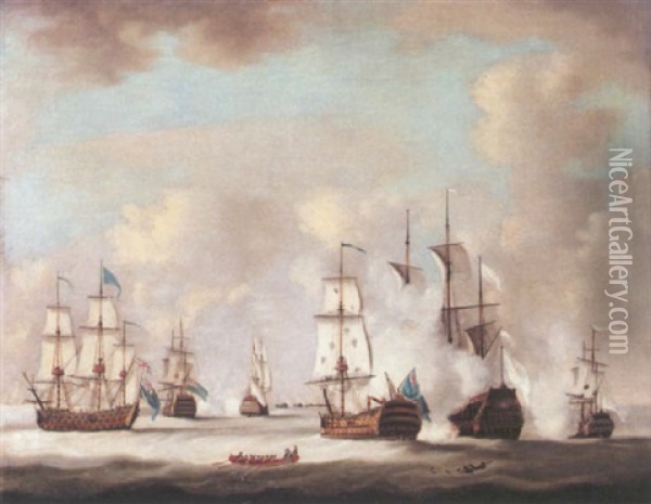 The Battle Of Lagos Bay, 1759 Oil Painting - Richard Paton