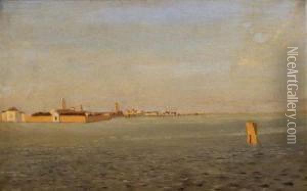 Venise : Vue De L'isola San Michele Oil Painting - Jean Baptiste van Moer