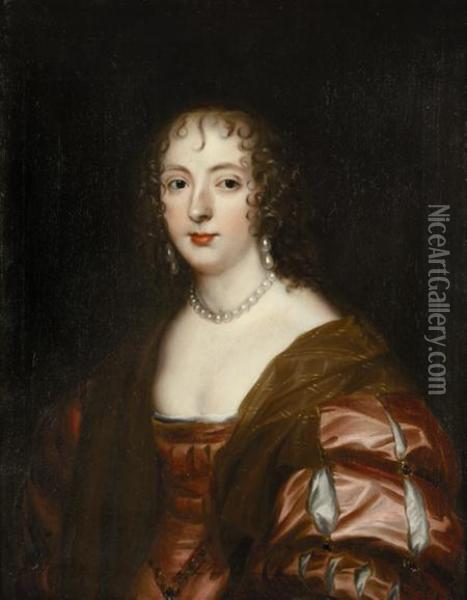Portrait Of A Lady Said To Be The Honorable Maryhoward Oil Painting - Sir Anthony Van Dyck