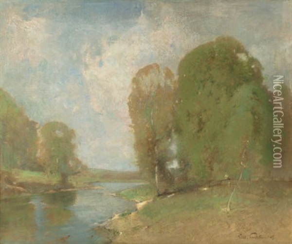 Meadow Brook Oil Painting - Emil Carlsen